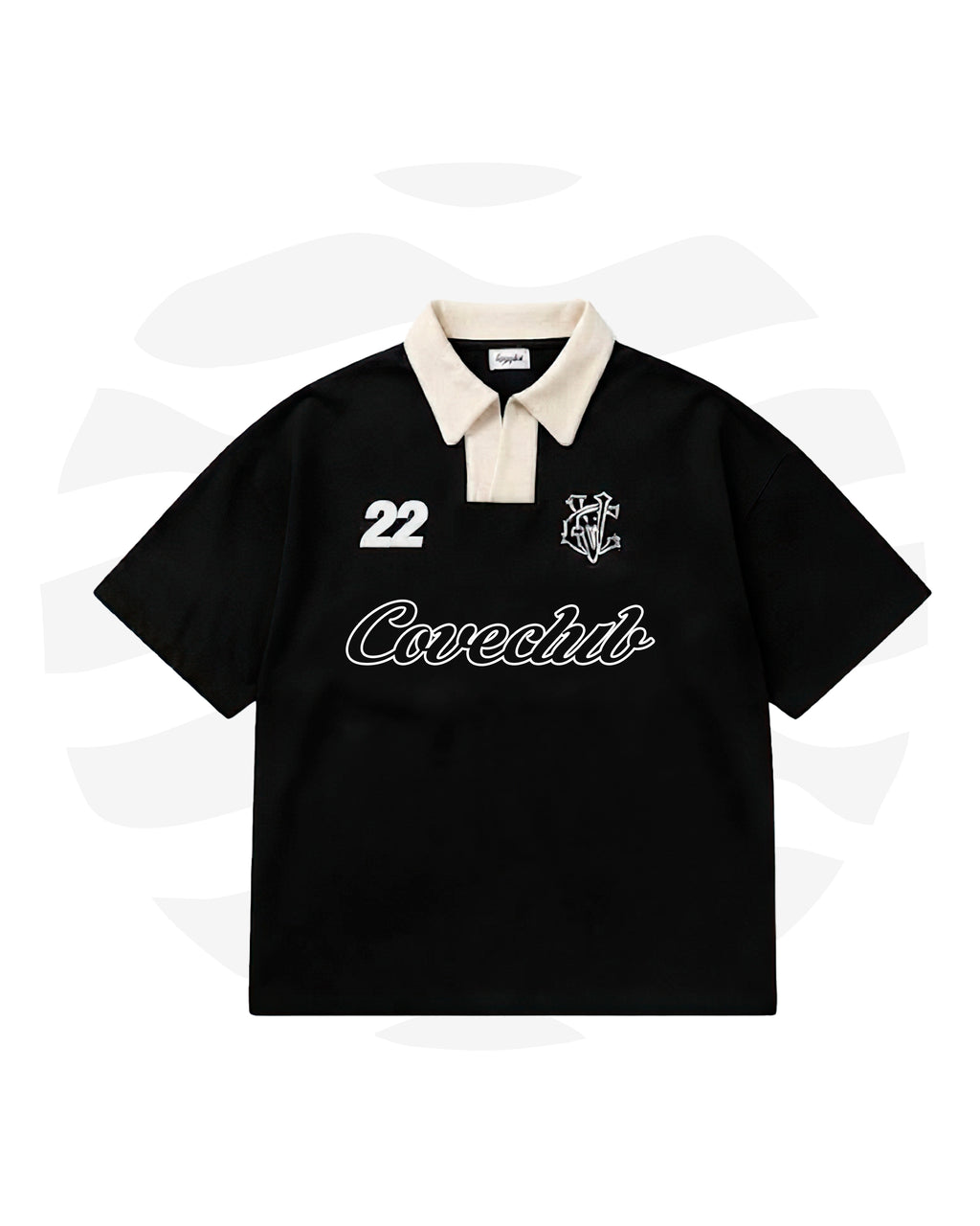 Contrast Polo - Black/White