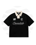 Contrast Polo - Black/White