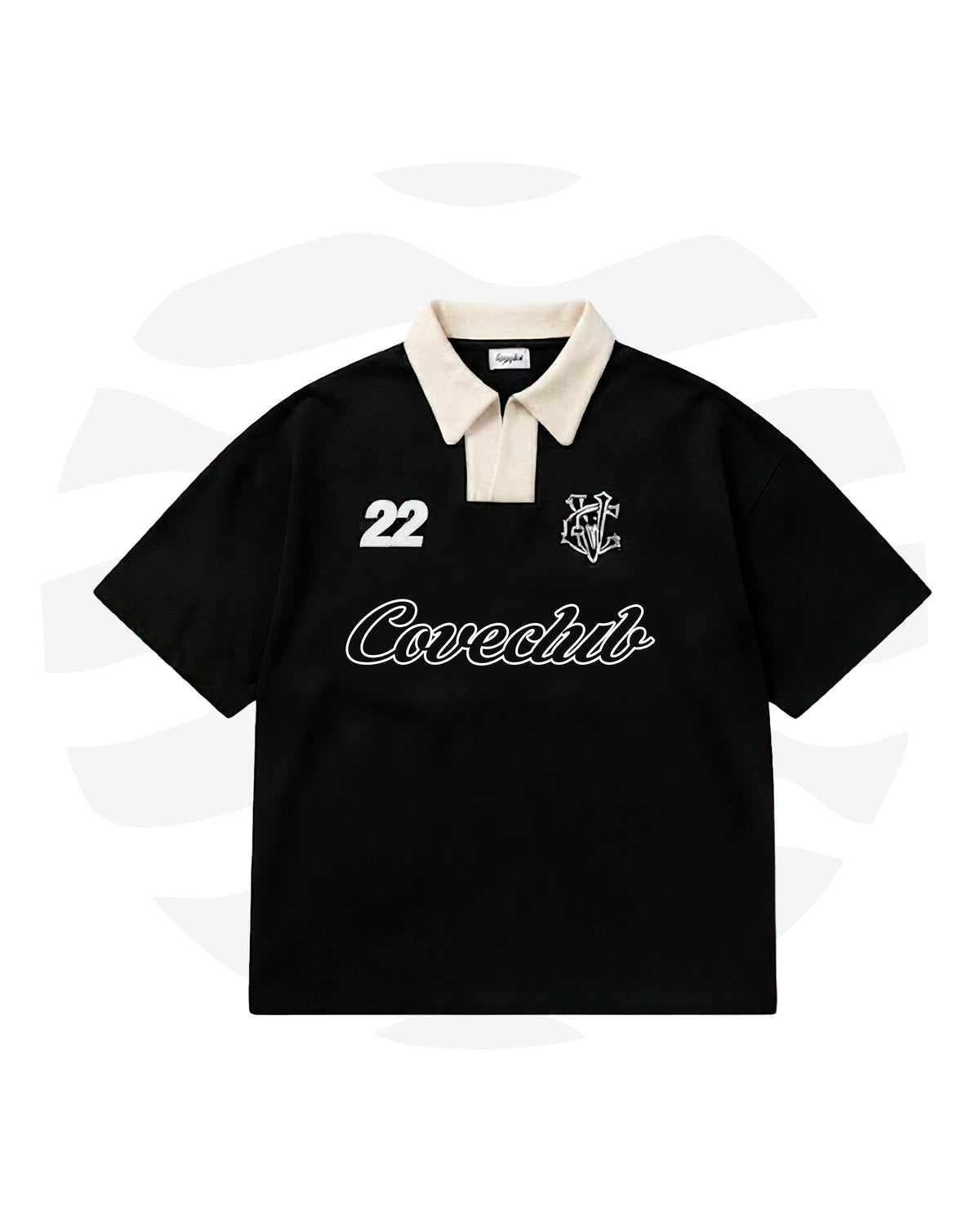 Contrast Polo - Black/White